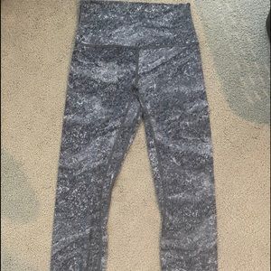 Grey and white align leggings